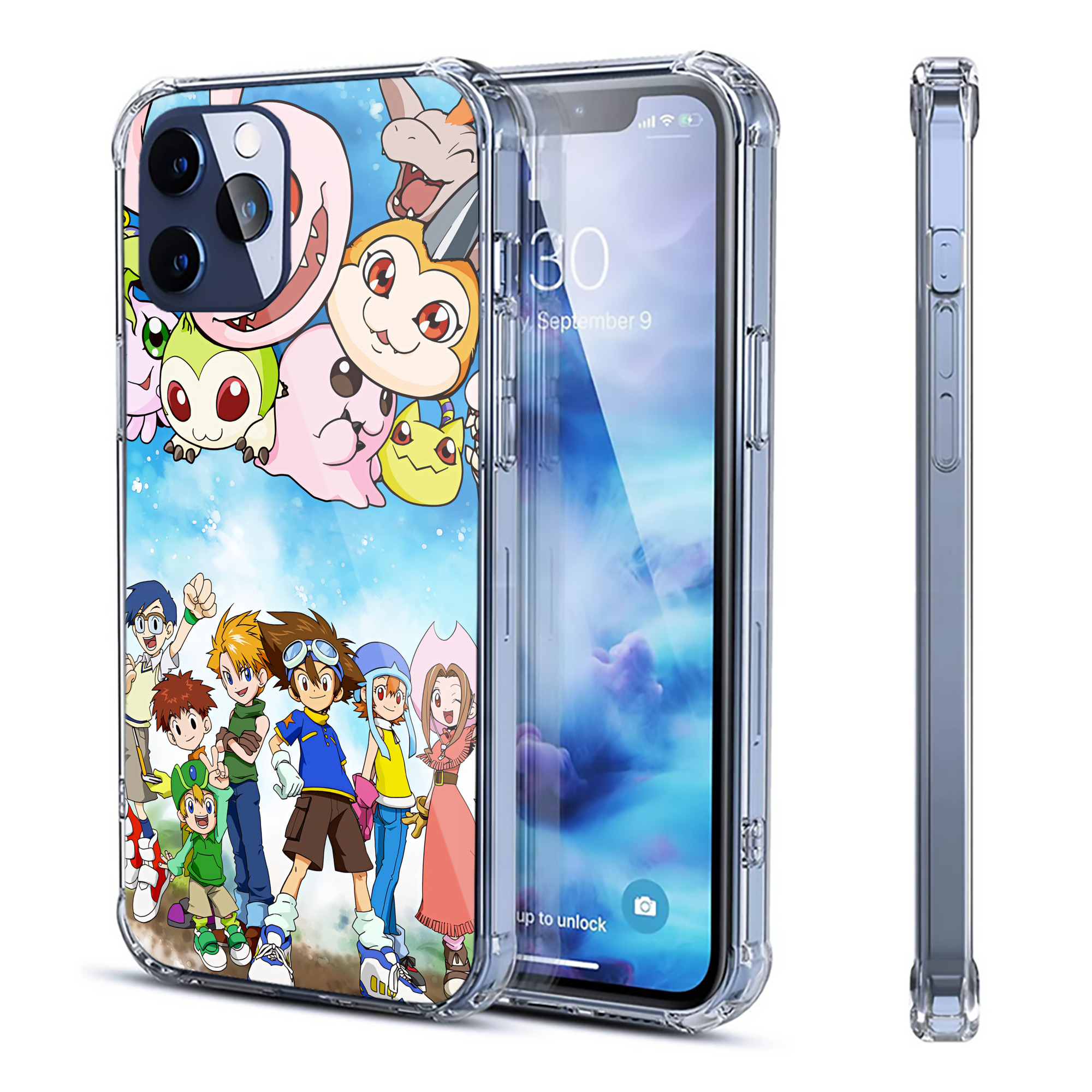 （画像用） Digimon デジタルモンスター/デジモン 【iPhone 12シリーズ対応】透明スマホケース（クリアソフトケース）